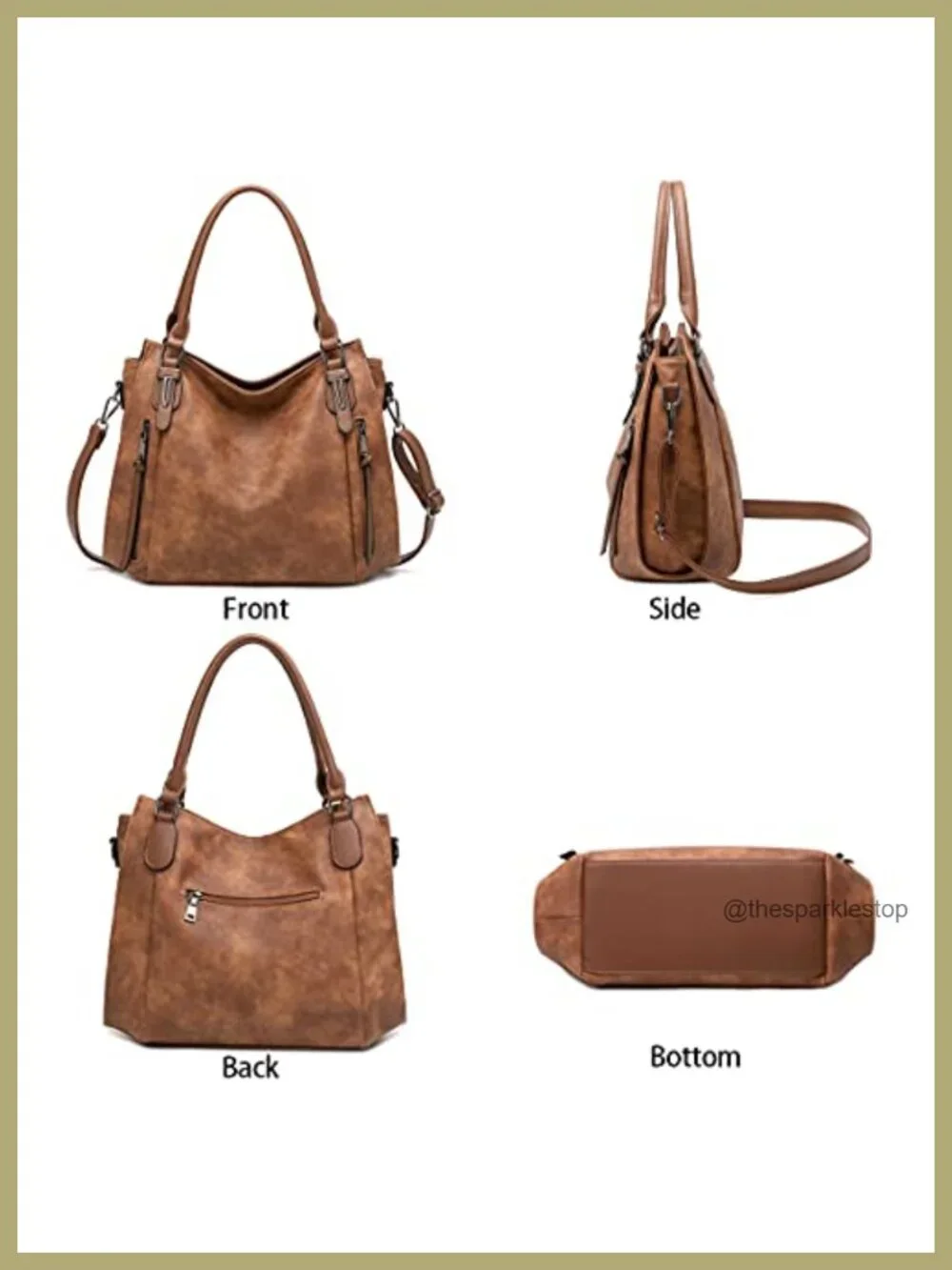 Hobo Bags for Women Faux Leather Shoulder Crossbody Purse Vegan Handbag